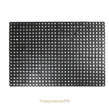 Коврик ячеистый грязесборный, 80×120×1,6 см, цвет чёрный