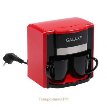 Кофеварка Galaxy GL 0708, капельная, 750 Вт, 0.3 л, красная