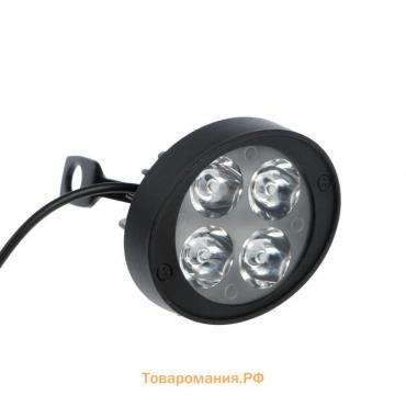 Фарасветодиоднаядлямототехники, 4LED,IP67, 12Вт,направленныйсвет