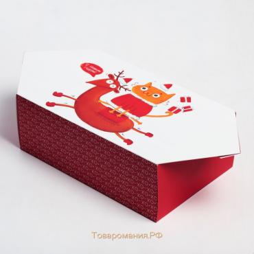 Сборная коробка-конфета «Новогодние шалости», 14 × 22 × 8 см