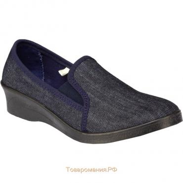 Туфли прогулочные текстильные женские «Эмануэла», цвет синий, размер 37