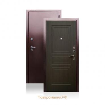 Входная дверь ARGUS «Гранд Венге», 970 × 2050 мм, правая, цвет антик медь / венге