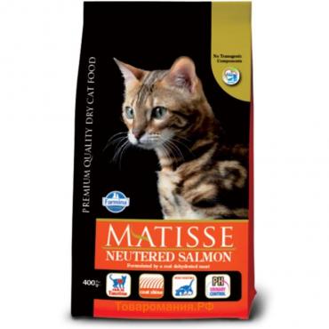 Сухой корм Farmina Matisse для стерилизованных кошек, лосось, 10 кг