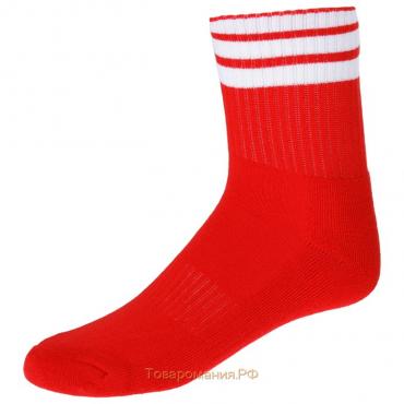 Носки спортивные для футбола, размер 38-44, цвет красный