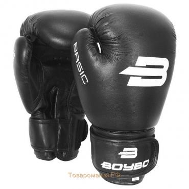 Перчатки боксёрские BoyBo Basic к/з, 4 OZ, цвет черный