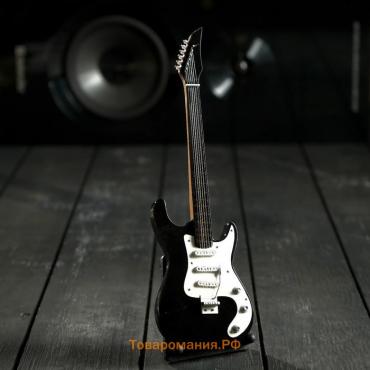 Гитара сувенирная "Ibanez" чёрно-белая, на подставке 24х8х2 см