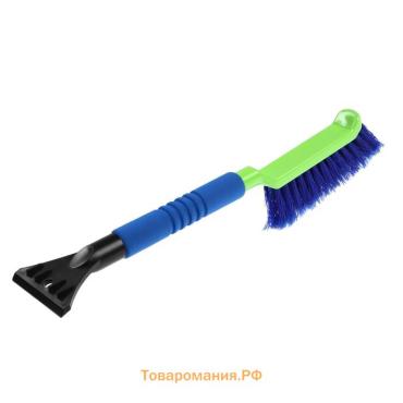 Щетка сметка, со скребком, "Oktan", мягкая ручка, 42.5 см, МИКС