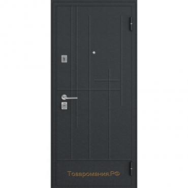 Входная дверь SalvaDoor 5, 2050 × 860 мм, левая, цвет чёрный шёлк