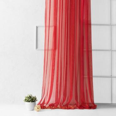 Портьера «Грик», размер 300 х 270 см, цвет красный