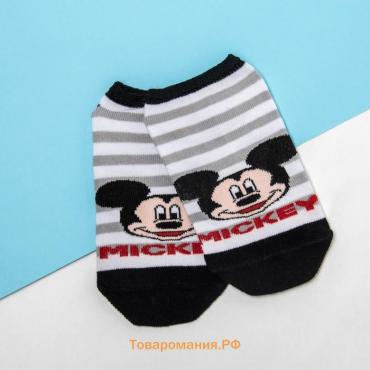 Носки (следки) "Mickey", Микки Маус, серый, 22-24 см