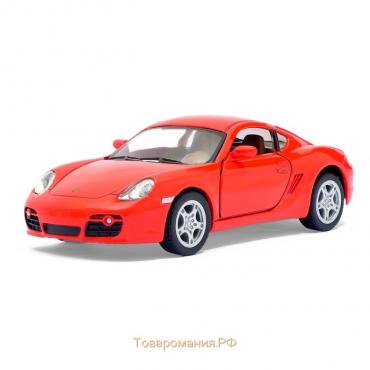 Машина металлическая Porsche Cayman S, масштаб 1:34, открываются двери, инерция, цвет красный
