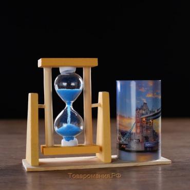 Часы песочные "Тауэрский мост" с карандашницей, 12.5х4.5х9.3 см
