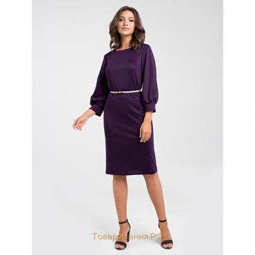 Платье женское, размер 52, цвет фиолетовый