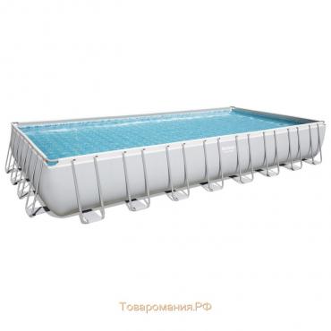 Бассейн каркасный Bestway Power Steel, 956×488×132 см, песчаный фильтр-насос, тент, лестница, 56623