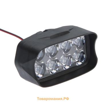 Фарасветодиоднаядлямототехники, 8LED,IP67, 8Вт,направленныйсвет