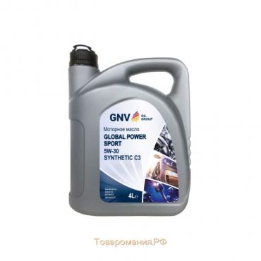 Масло моторное GNV 5W-30 Global Power Sport Synthetic, С3, SN/CF, 4 л