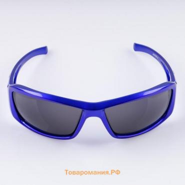 Очки солнцезащитные спортивные "Луи", синие,   uv 400, 11.5х13х4.5 см, линза 4.5х6 см