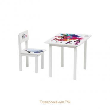Комплект детской мебели Polini kids Fun 105 S, «Тролли», цвет розовый