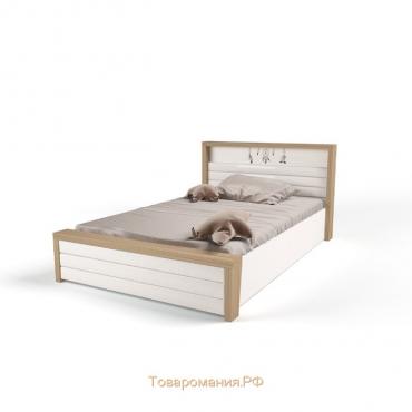 Кровать 160 × 90 см, MIX Ловец снов №6 с ПМ и мягкое  изножье, цвет белый