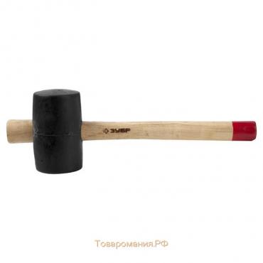 Киянка "ЗУБР" МАСТЕР 2050-55_z01, резиновая, черная, деревянная рукоятка, 340 г