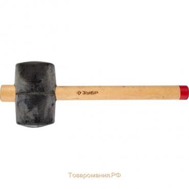 Киянка "ЗУБР" МАСТЕР 2050-90_z01, резиновая, черная, деревянная рукоятка, 900 г