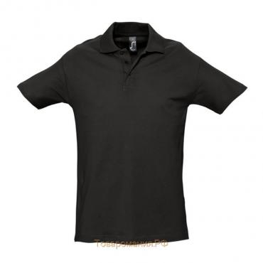 Рубашка поло мужская SPRING 210, размер S, цвет чёрный