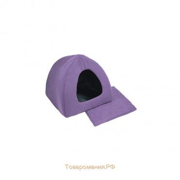 Домик "Бархатное Иглу" с подушкой, 42 х 42 х 35 см, фиолетовый