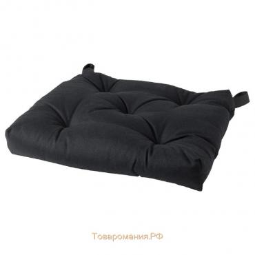 Подушка на стул МАЛИНДА, 40/35x38x7 см, цвет черный