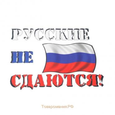 Термонаклейка на листе «Русские не сдаются», набор 10 шт., 16 × 12 см