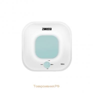 Водонагреватель Zanussi ZWH/S 10 Mini O, накопительный, 2 кВт, 10 л, бело-зелёный