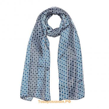 Шарф текстильный женский, цвет синий/чёрный, размер 27х150