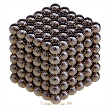 Антистресс магнит "Неокуб" 216 шариков d=0,5 см (черн серебро)