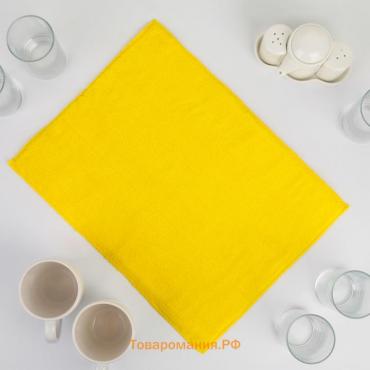 Коврик для сушки посуды 30×40 см, микрофибра, цвет жёлтый