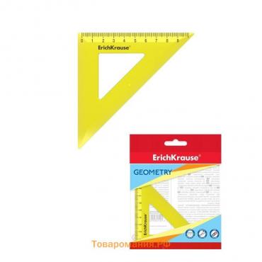 Треугольник 9 см ErichKrause Neon, 45°, желтый, в флоупаке