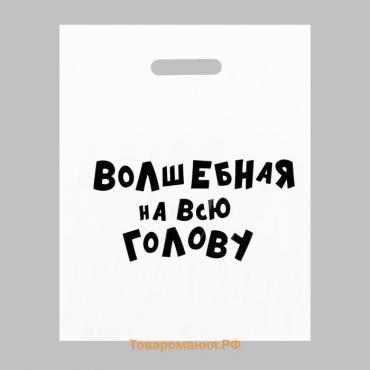 Пакет с приколами, полиэтиленовый с вырубной ручкой, «Волшебная на всю голову», 60 мкм 31 х 40 см