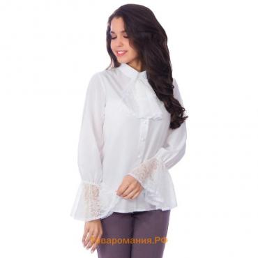 Блуза женская, размер 48, цвет белый
