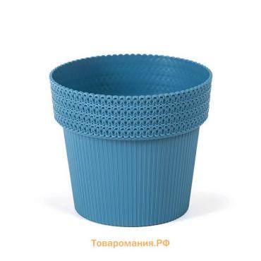 Пластиковый горшок «Пола Джампер», диаметр 13 см, цвет синий
