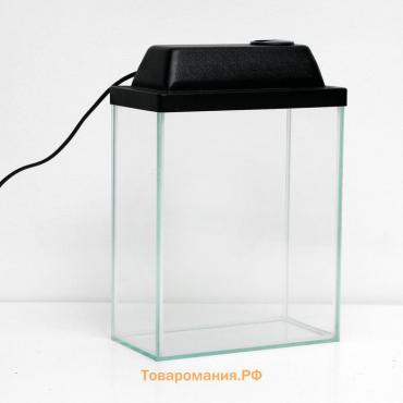 Аквариум Прямоугольный "Колонна Ширма" 10 литров, 25 х 13 х 31 см, чёрный