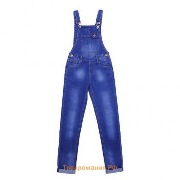 Комбинезон джинсовый для девочек, рост 152 см
