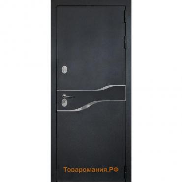 Входная дверь «Амакс Термо», 860 × 2050 мм, левая, цвет чёрный шёлк