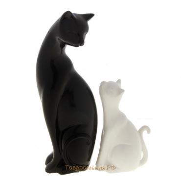 Полистоун набор кошка с котёнком 15,5 см 9,3 см (набор 2 шт)