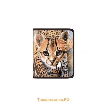 Папка для тетрадей А5+, молния вокруг, пластиковая 0.55, ErichKrause Wild Cat