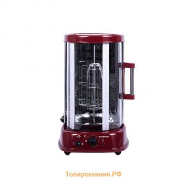 Печь-гриль Oursson VR1520/DC, вертикальная, 1500 Вт, защита от перегрева, бордовая