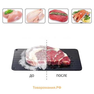 Противень для разморозки продуктов , 29,5×20,5 см, цвет чёрный