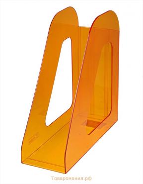 Лоток для бумаг вертикальный "Фаворит", тонированный оранжевый, манго