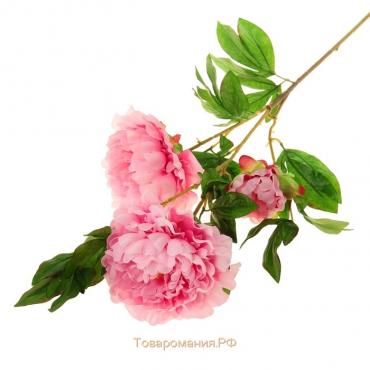 Цветы искусственные куст пиона розовый 110 см d-15 см