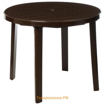 Стол круглый, 90х90х75 см, цвет коричневый