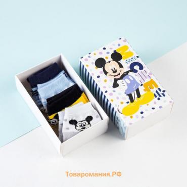 Набор носков Mickey, Микки Маус, 4 пары, 14-16 см