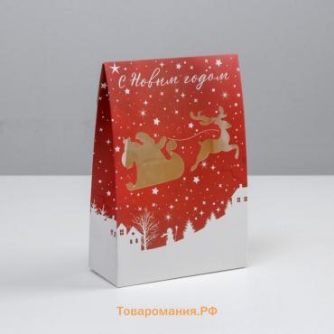 Коробка складная «С Новым годом», 15 х 7 х 22 см, Новый год