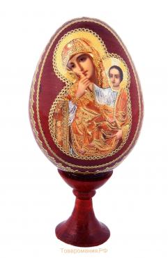 Сувенир Яйцо на подставке икона "Божья Матерь Отрада и утешение"